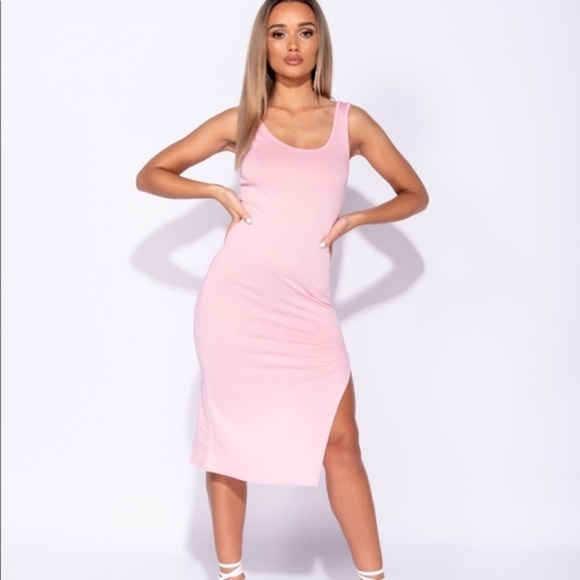 Best Days Pink Body Con Midi Dress - Picture 4 of 6